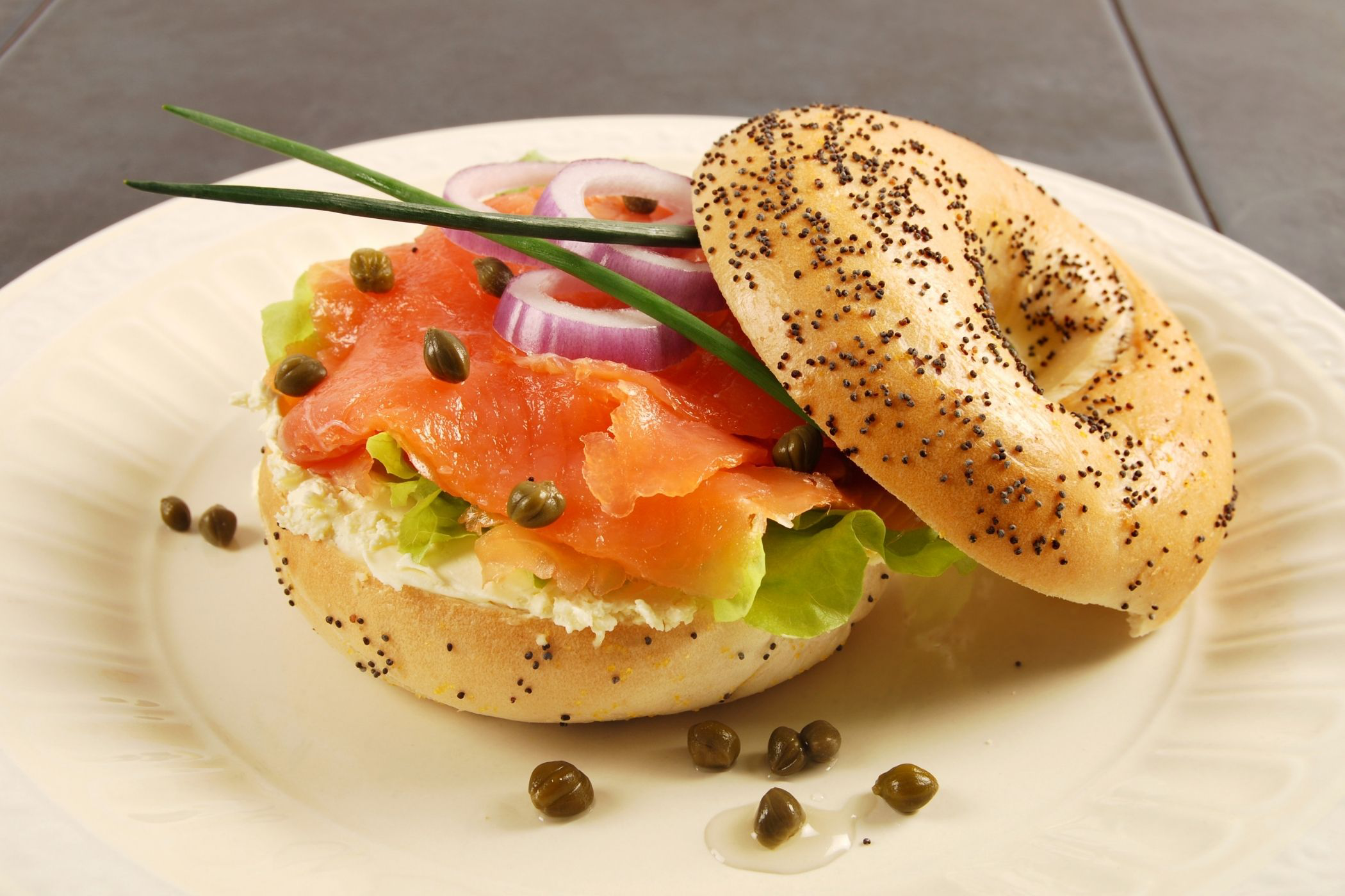 Keto Lox and Cream Cheese Bagel