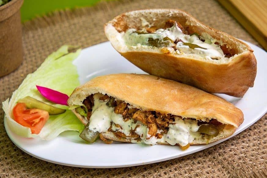 2 Halves of Chicken Shawarma  Sandwich