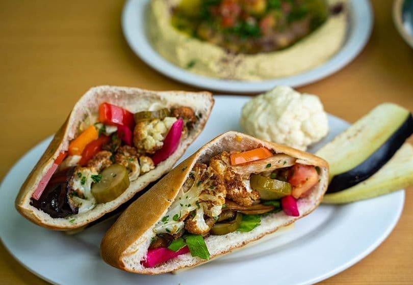 Magaly Sandwich (Fried Eggplant and Cauliflower) (2 Halves)