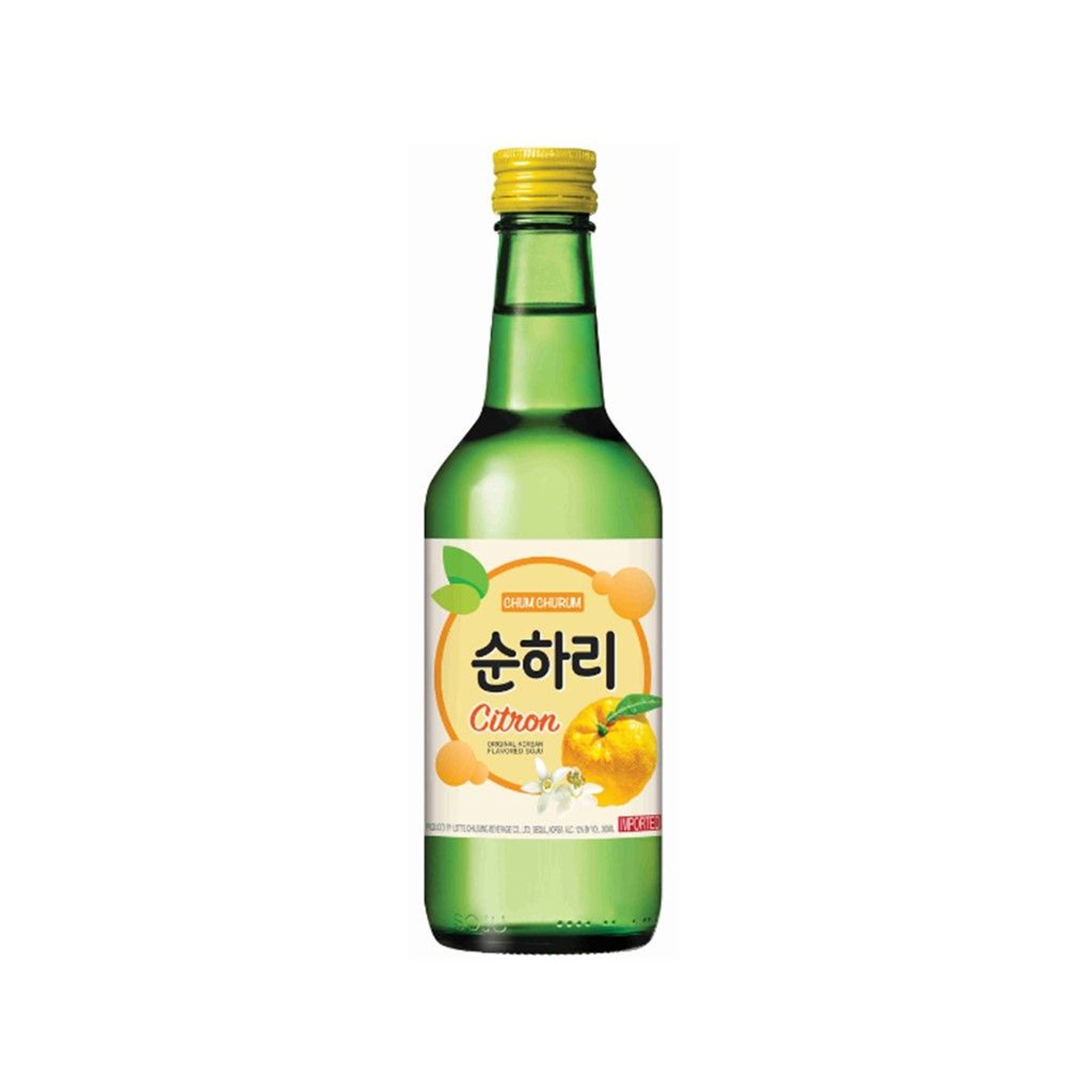 Chum Churum Citron, 360mL Soju (12.0% ABV)