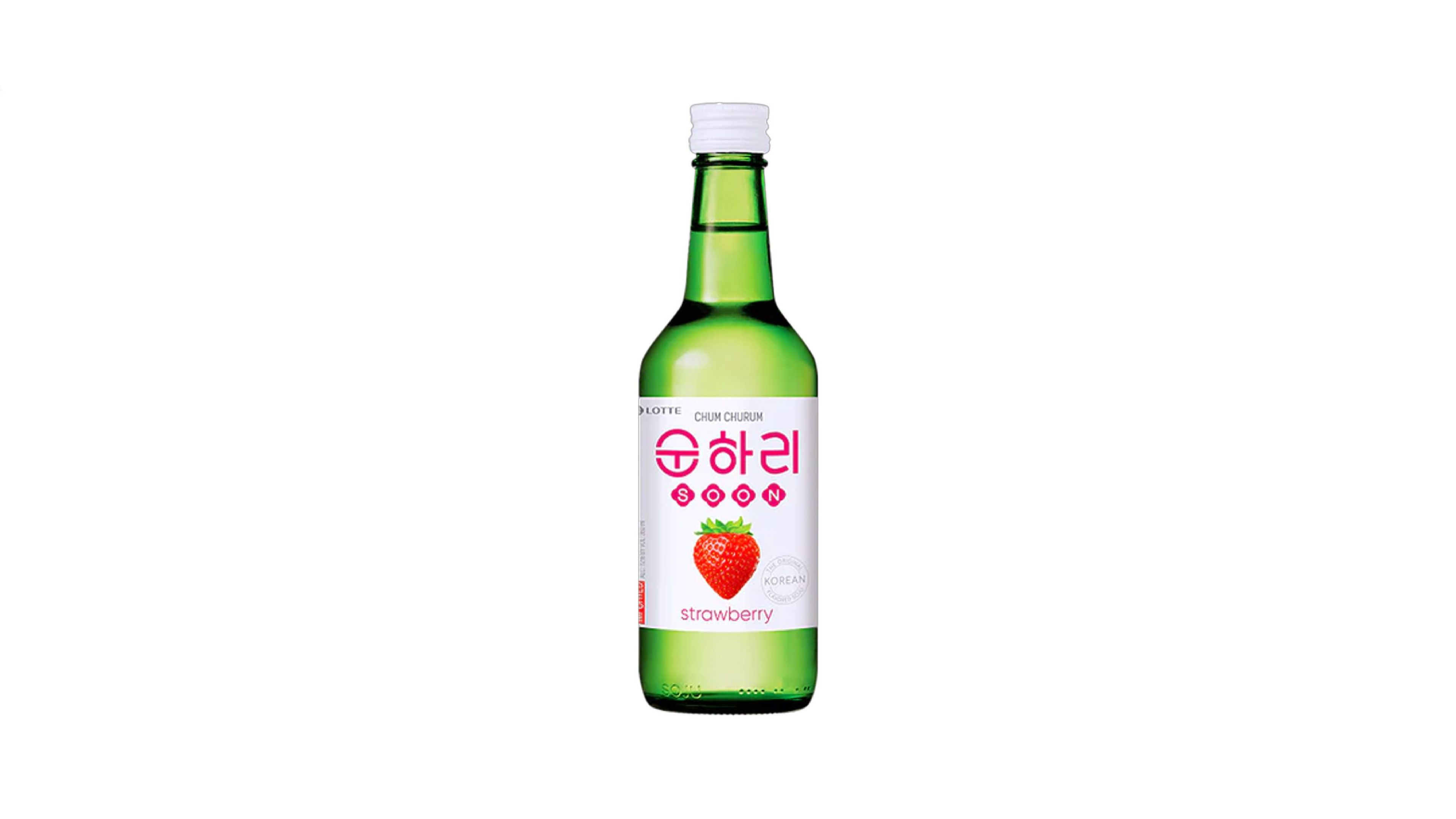 Chamisul Strawberry, 360mL Soju (12.0% ABV)