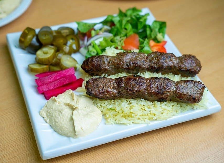 kofta kebab (2 skewers )