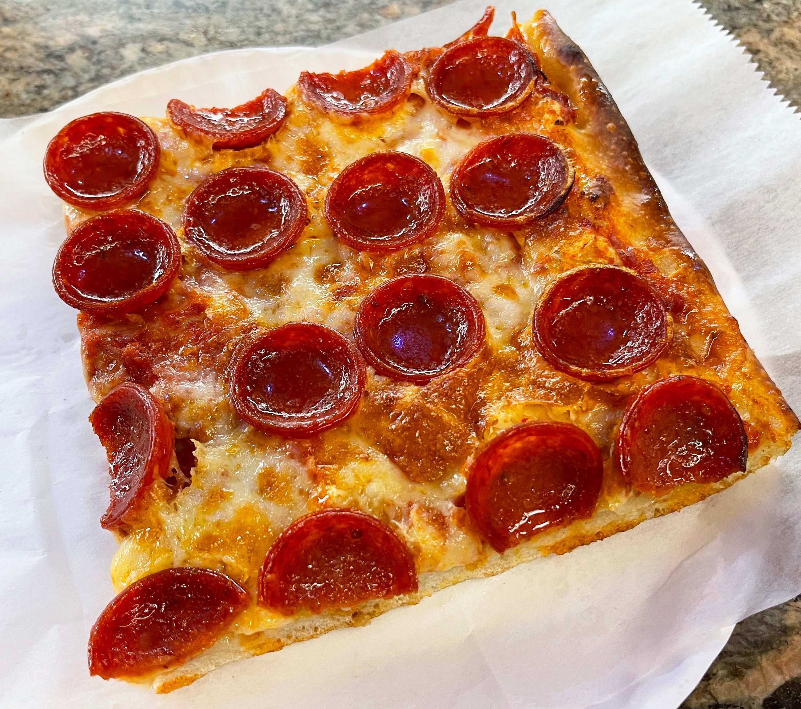 Detroit Style Focaccia Slice