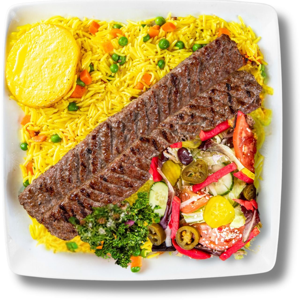 Beef kabob Plate (Large)