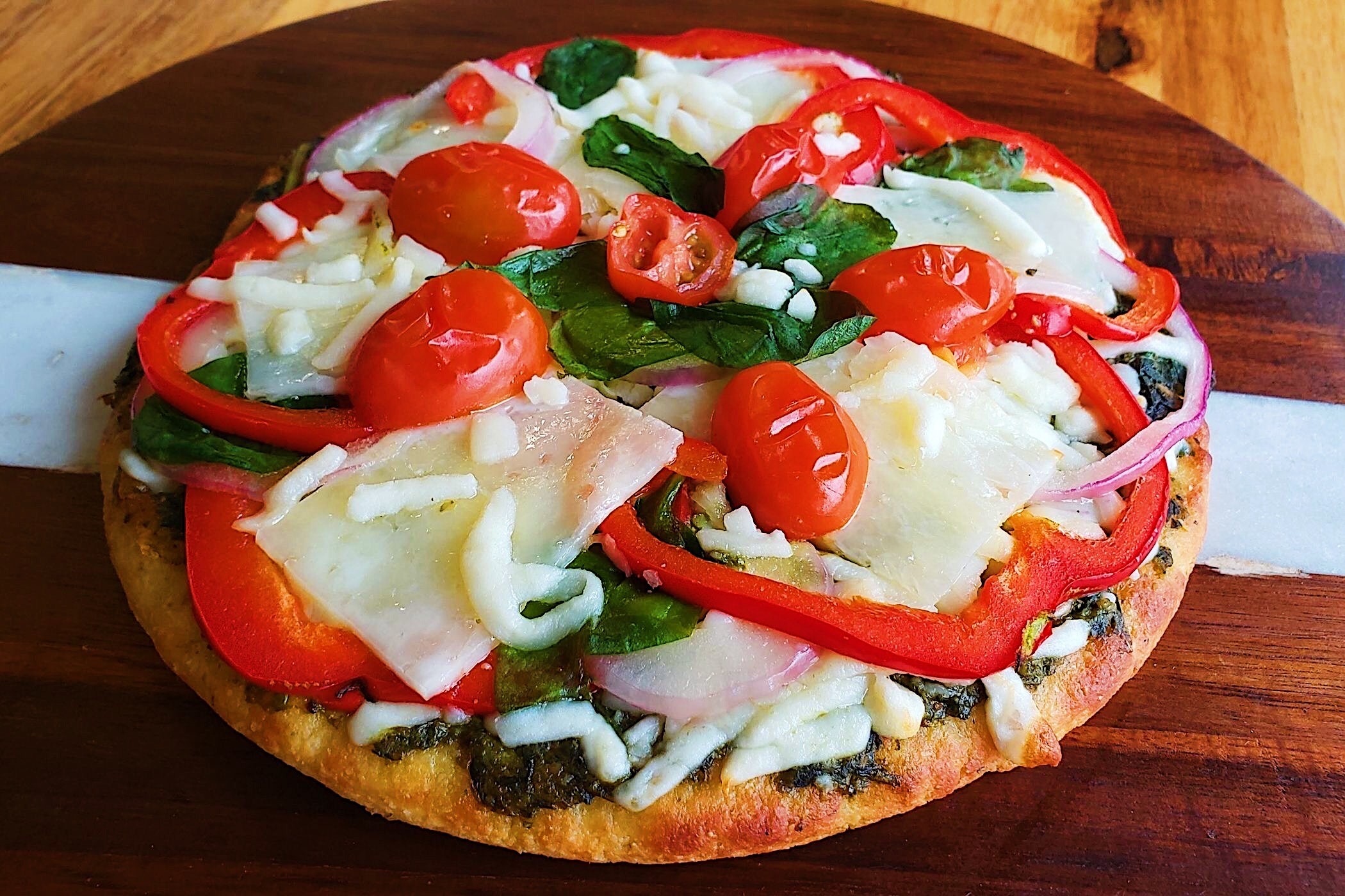 Keto Pesto Pizza 9" - Ready To Cook