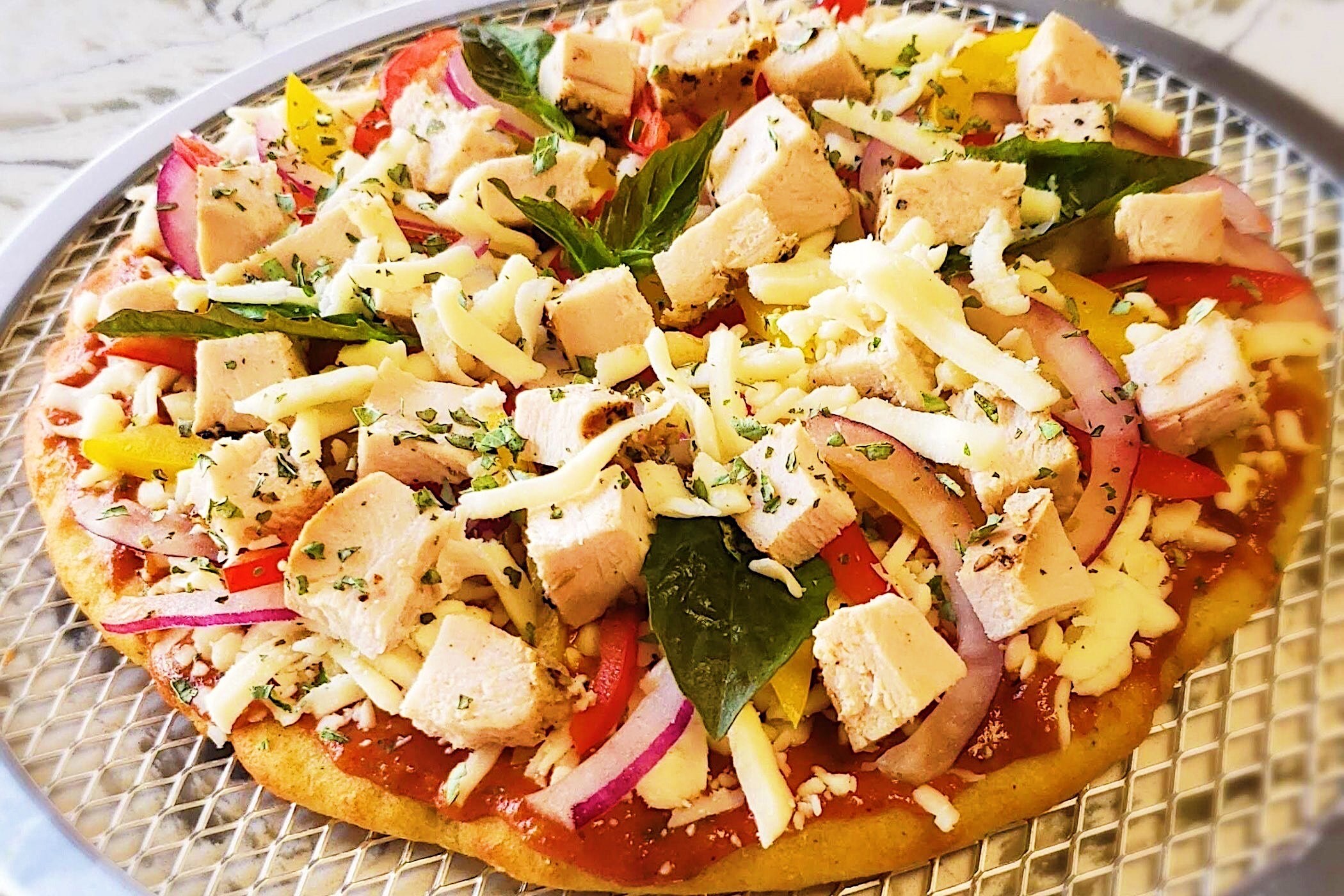 Local Free Range Grilled Chicken Pizza 9" - Ready To Cook
