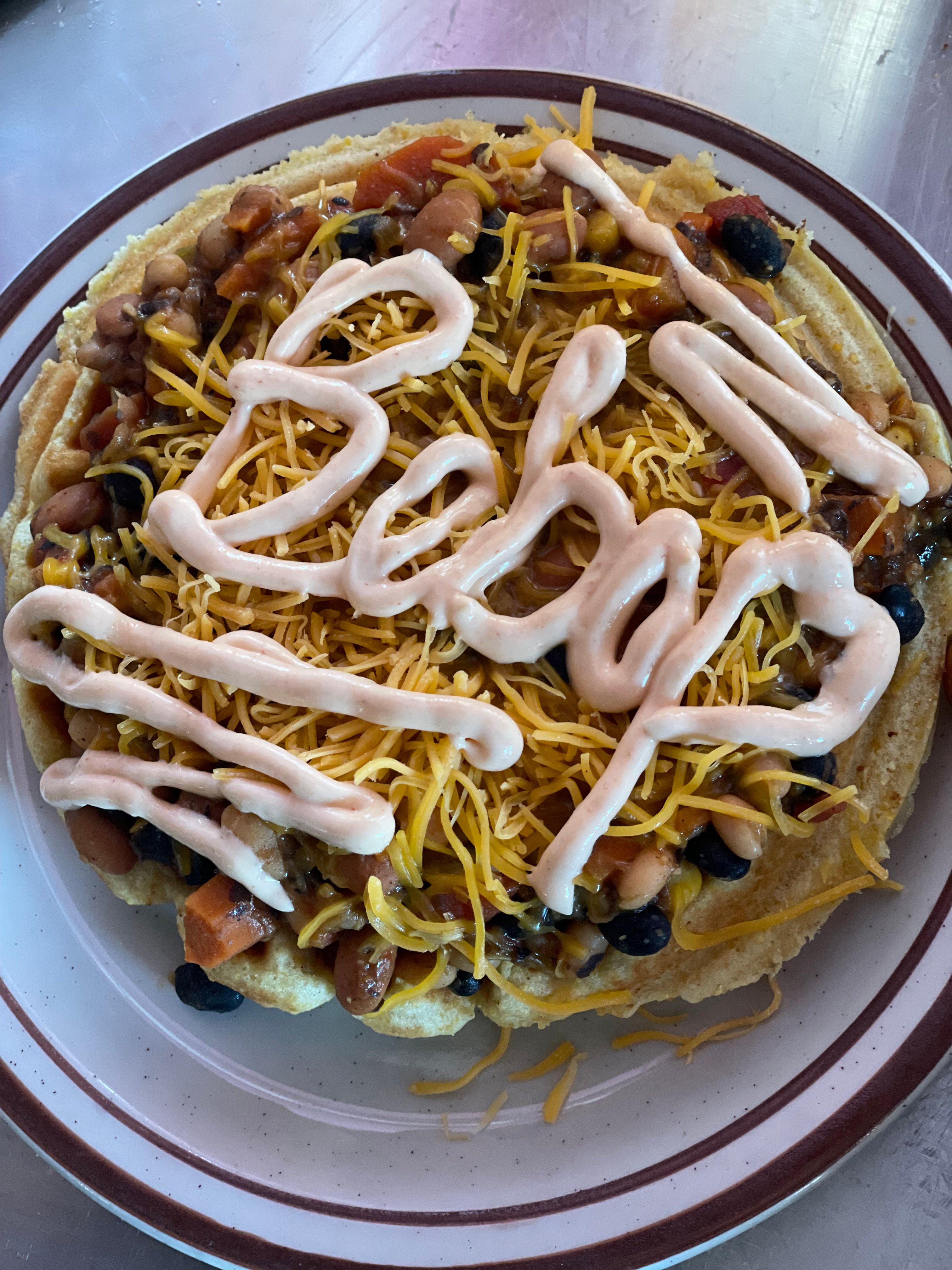 Chili & Cheddar Waffle