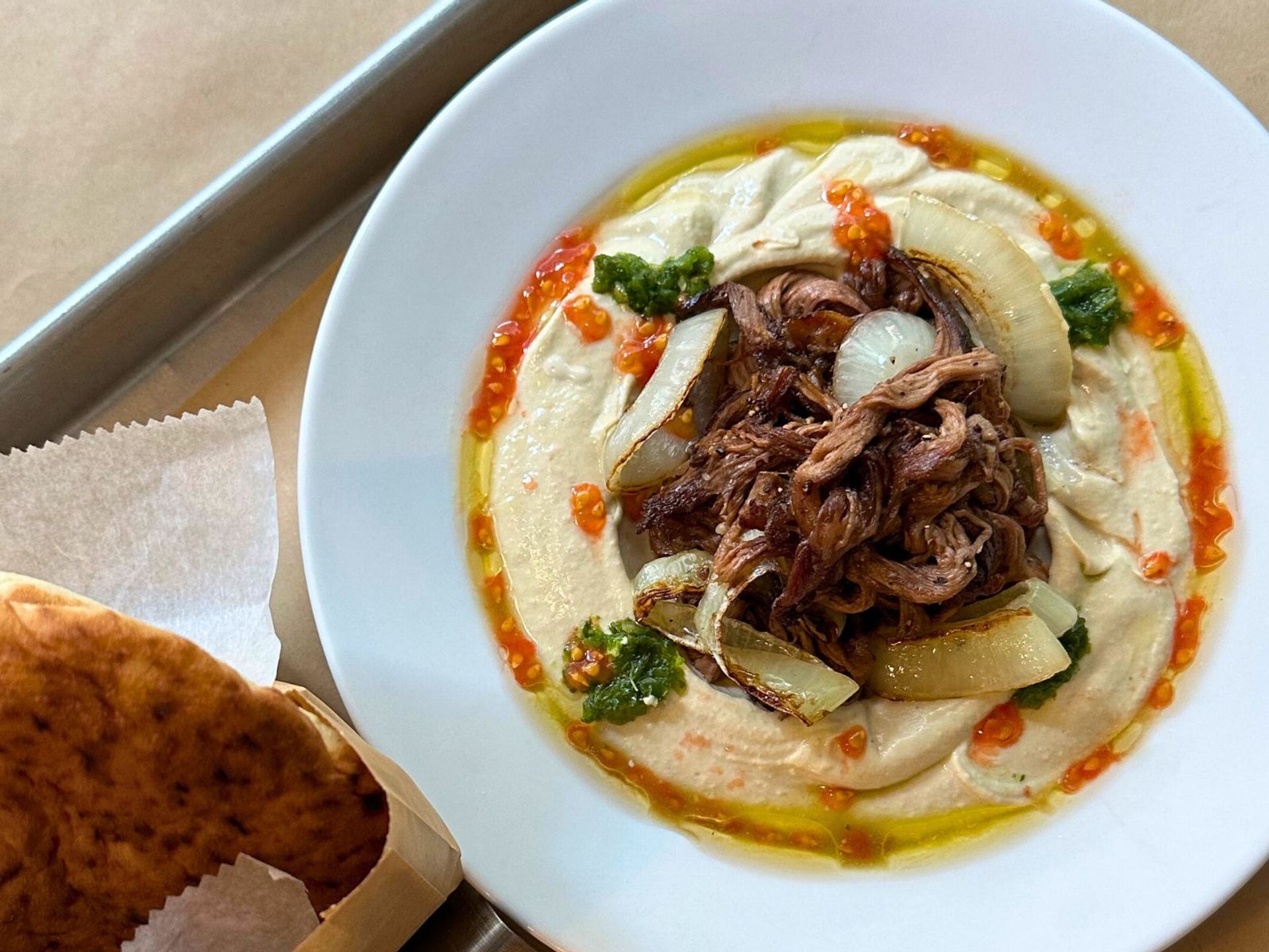 Golden Brisket Hummus