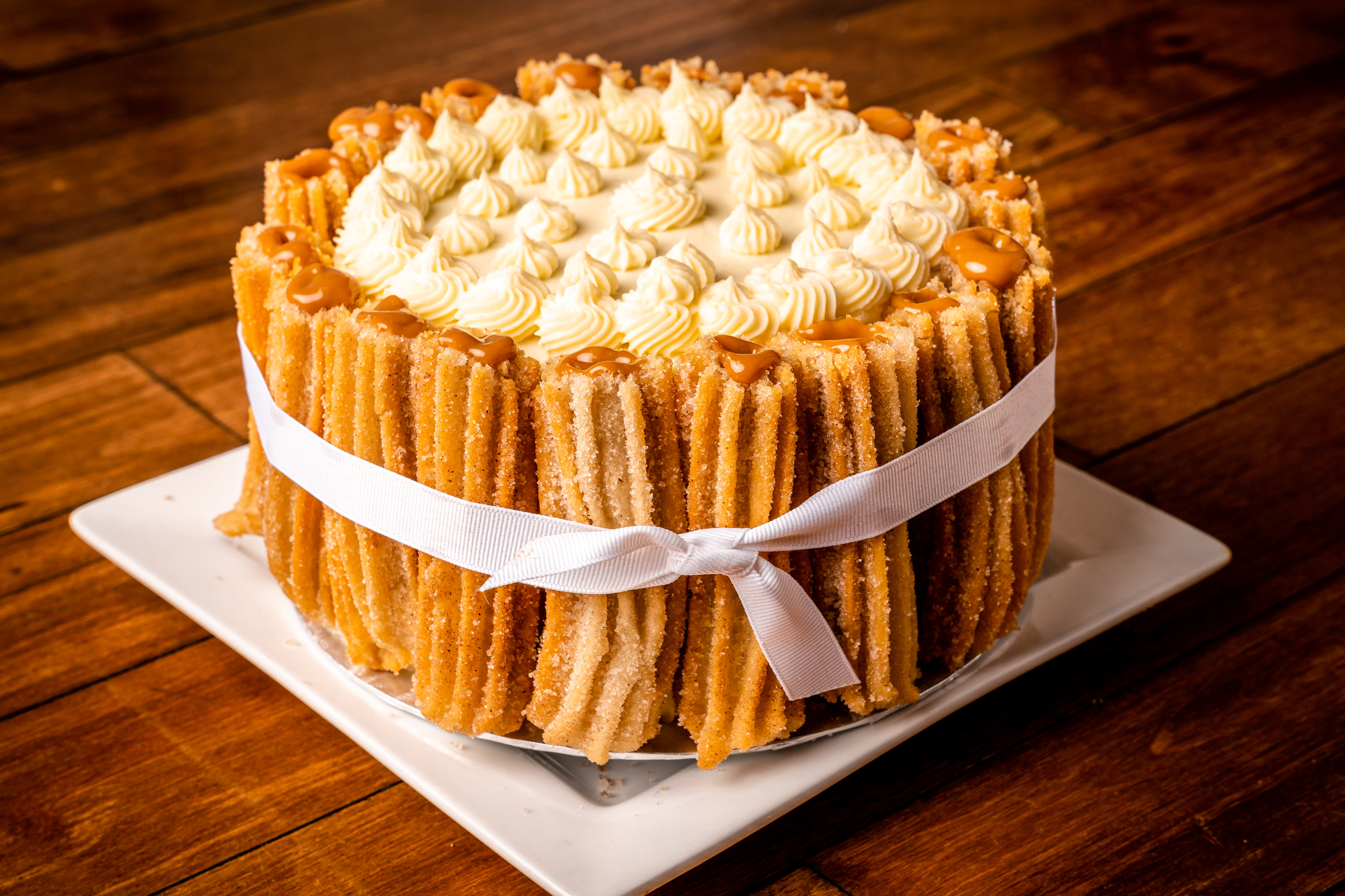 Large churro cake