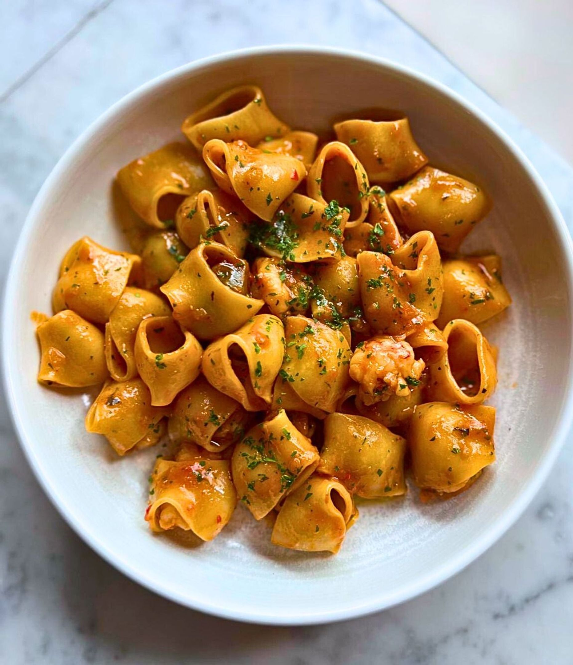 Calamarata con Gamberi