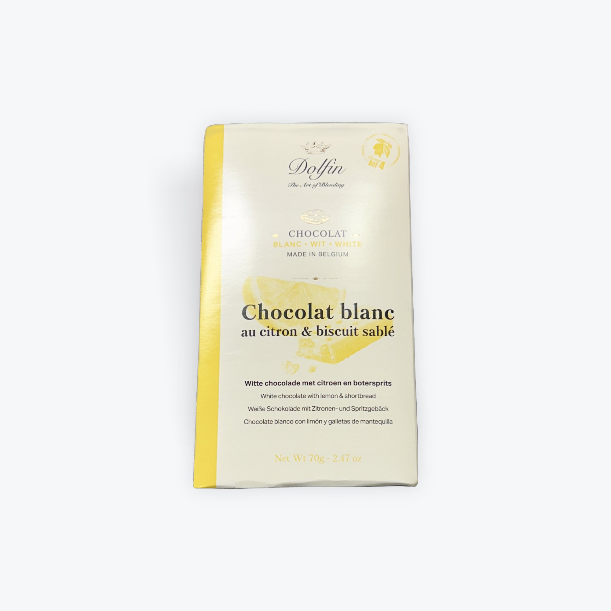 white bar (lemon white chocolate) Dolfin 70g