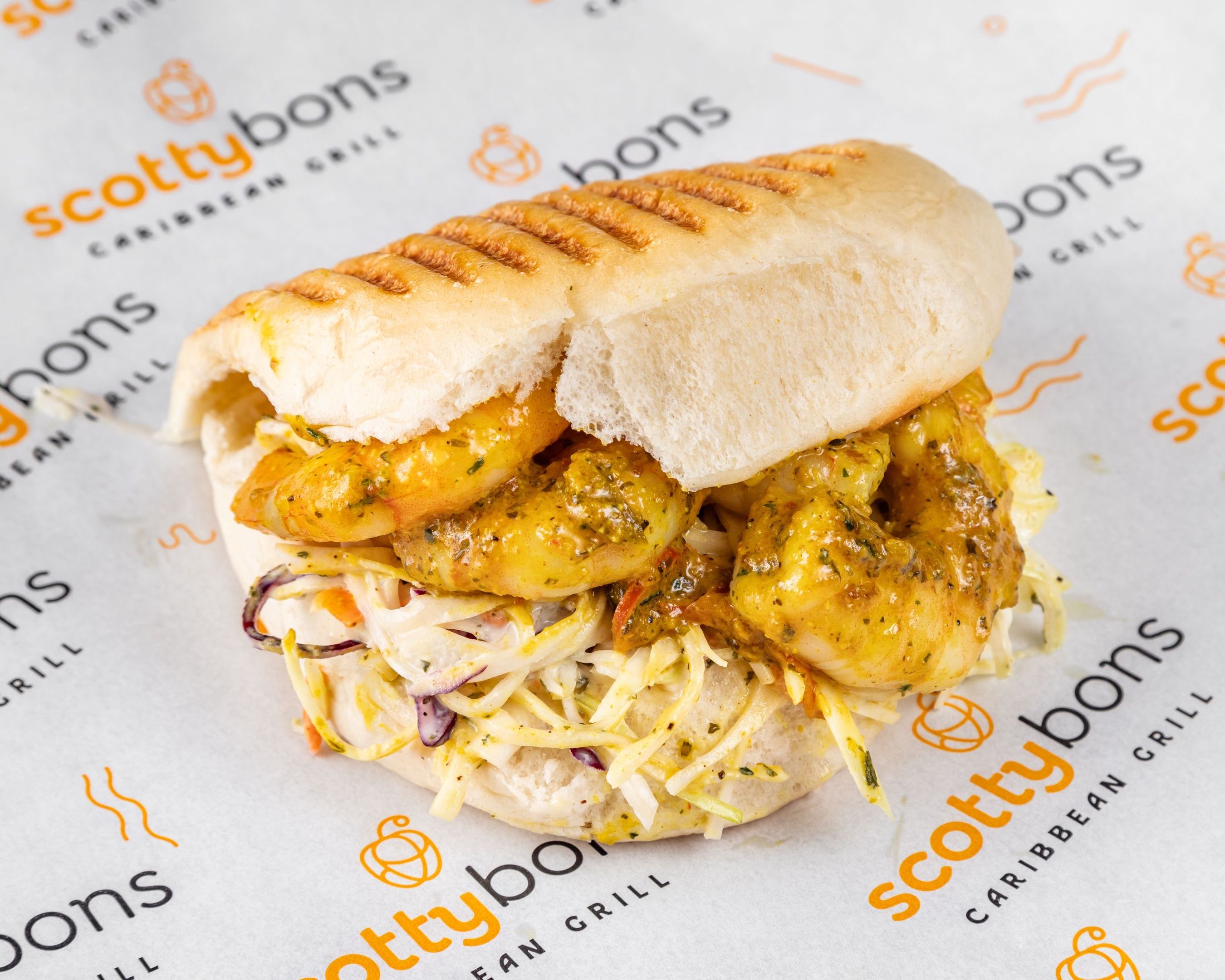 Coconut Pepper Shrimp Sandwich