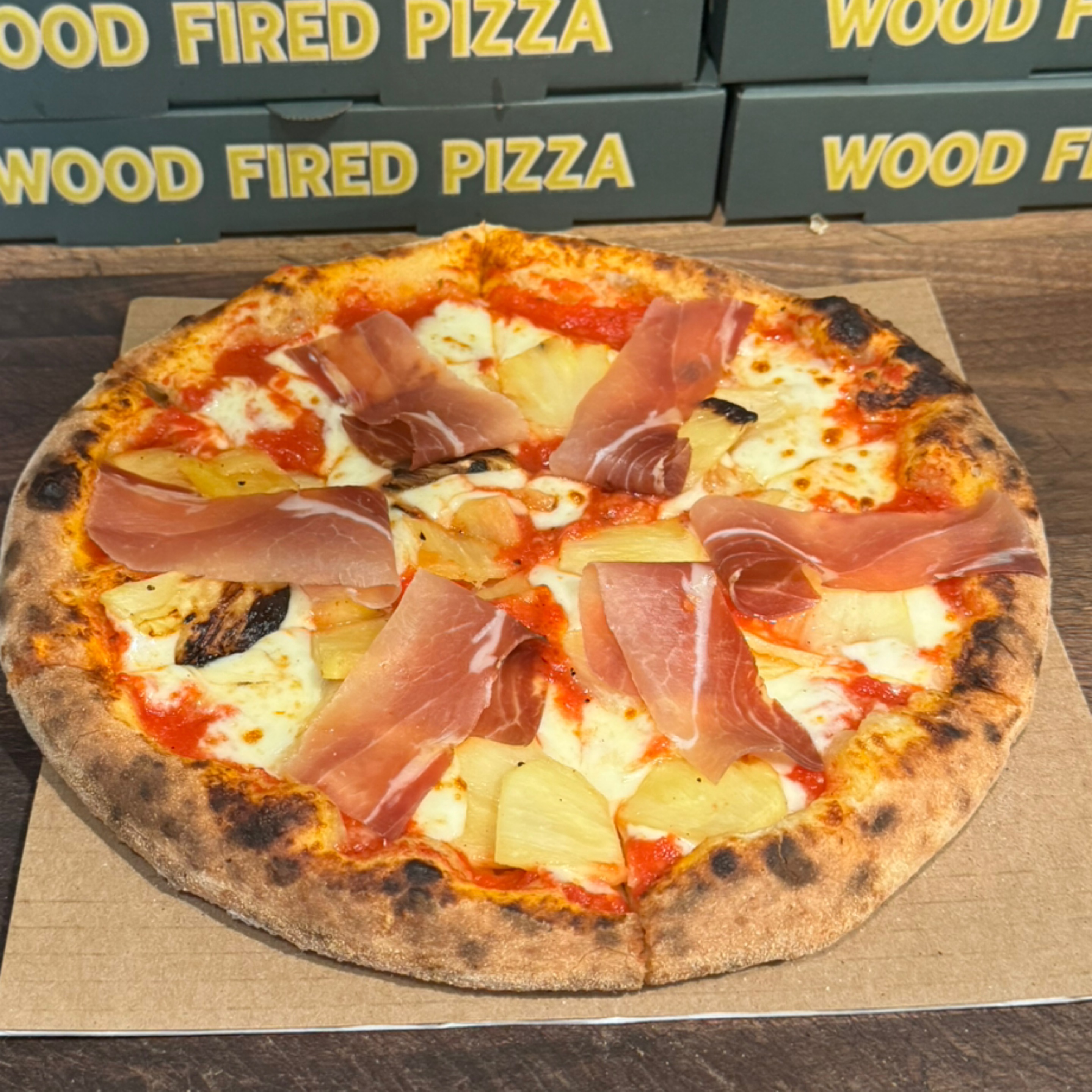 Wild Mushrooms and Crispy Prosciutto Pizza