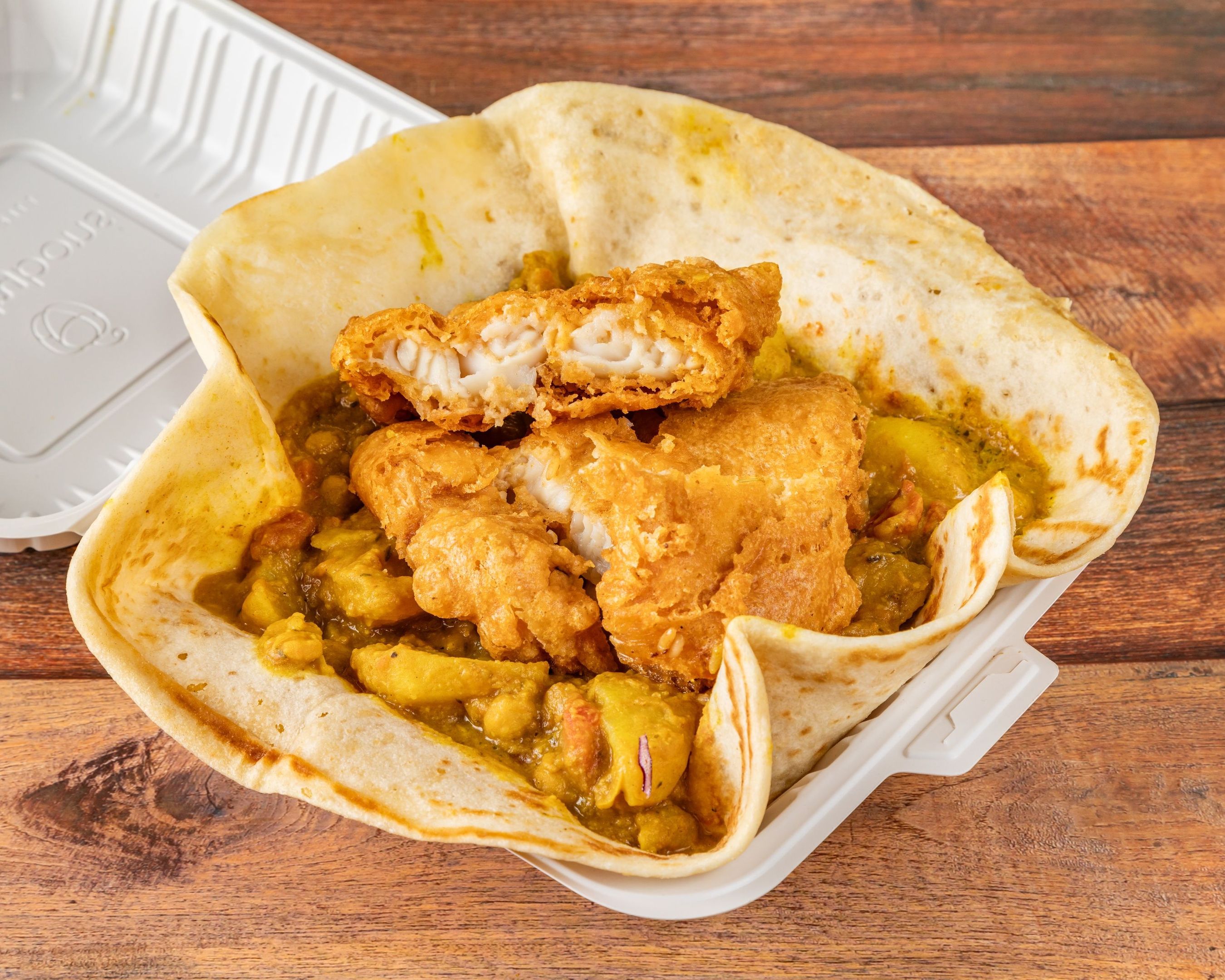 Cajun Fish Roti