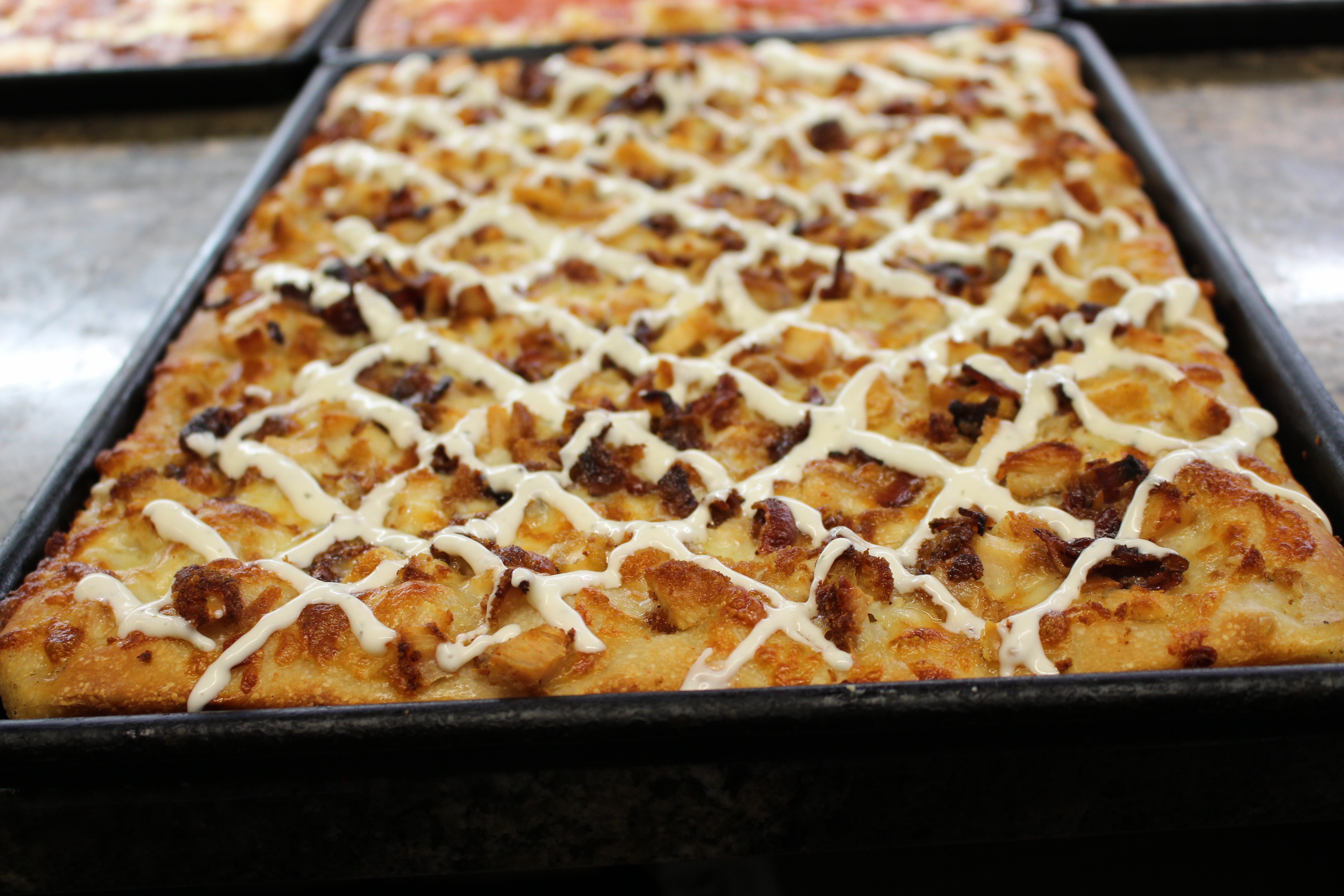 Chicken Bacon Ranch Pie - Focaccia Pie