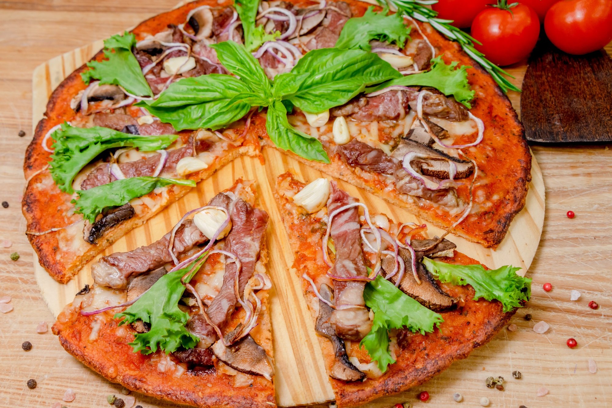 Grass Fed Grilled Steakhouse Pizza