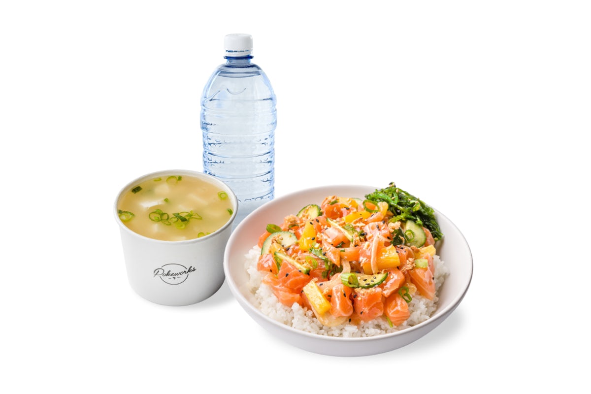 Poke Your Way Combo - Large (Drink + Miso Soup or Kettle Chips)