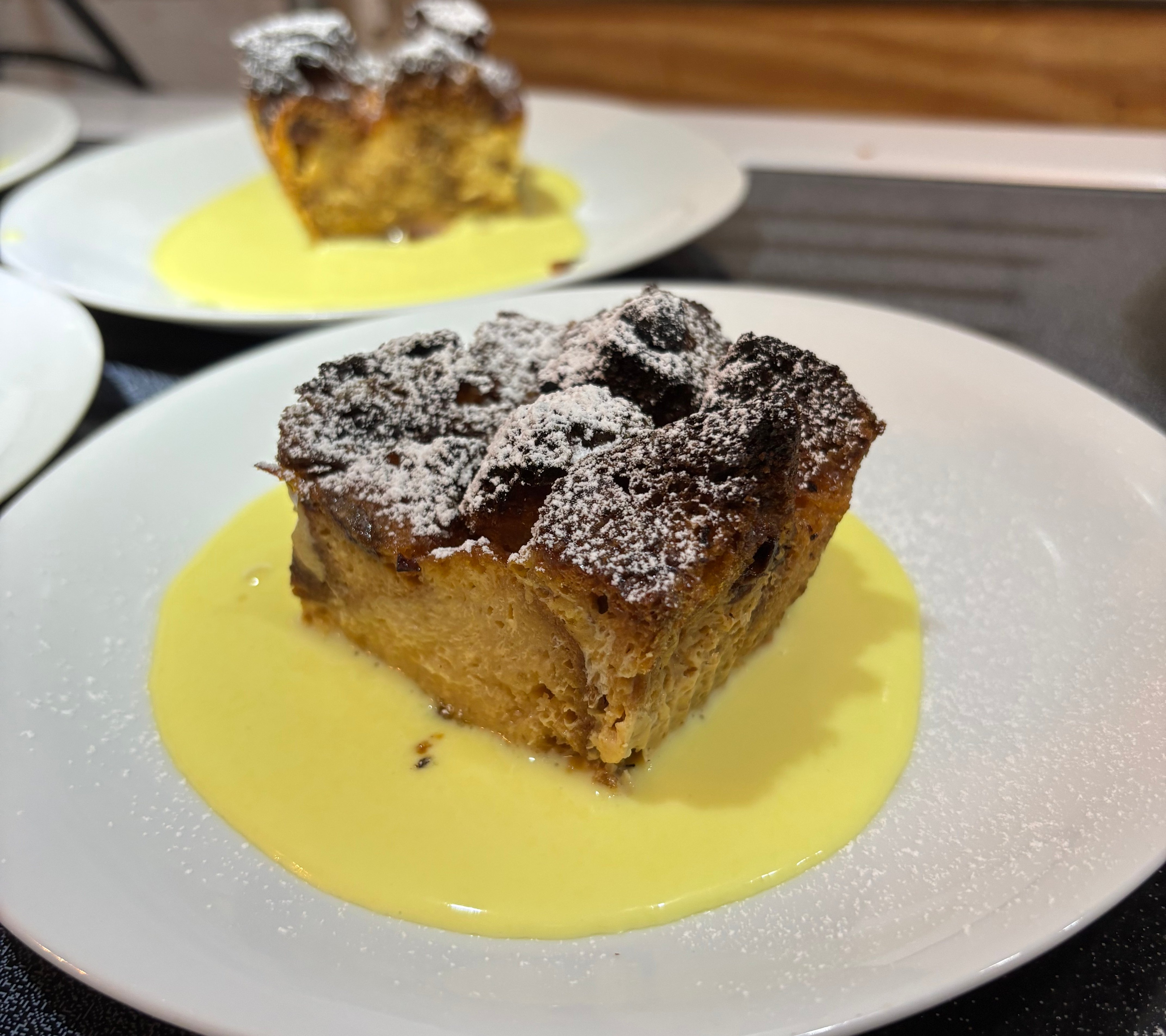 Panettone Bread Pudding with Crème Anglaise