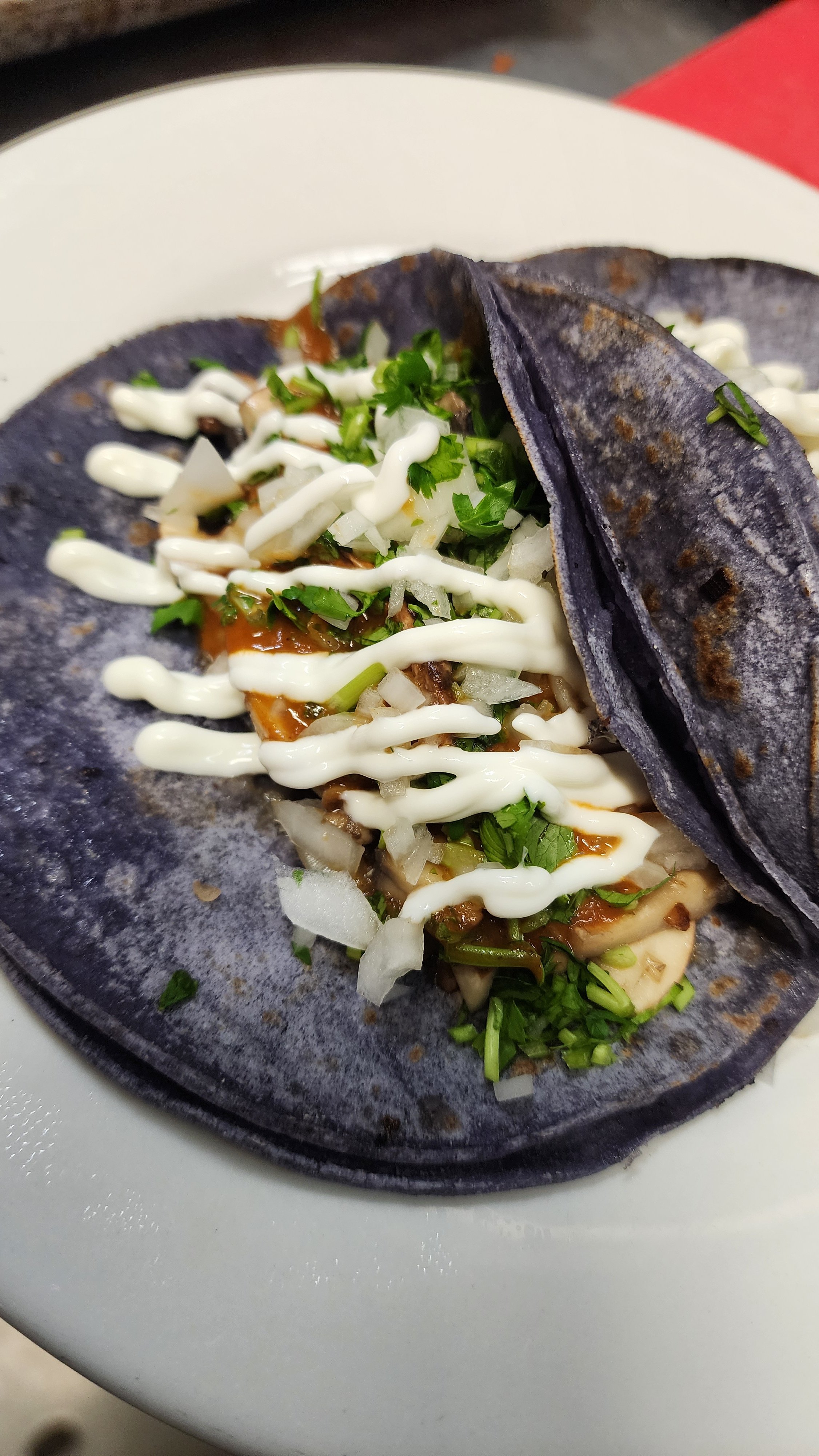 Mushroom taco (veggie/vegan)