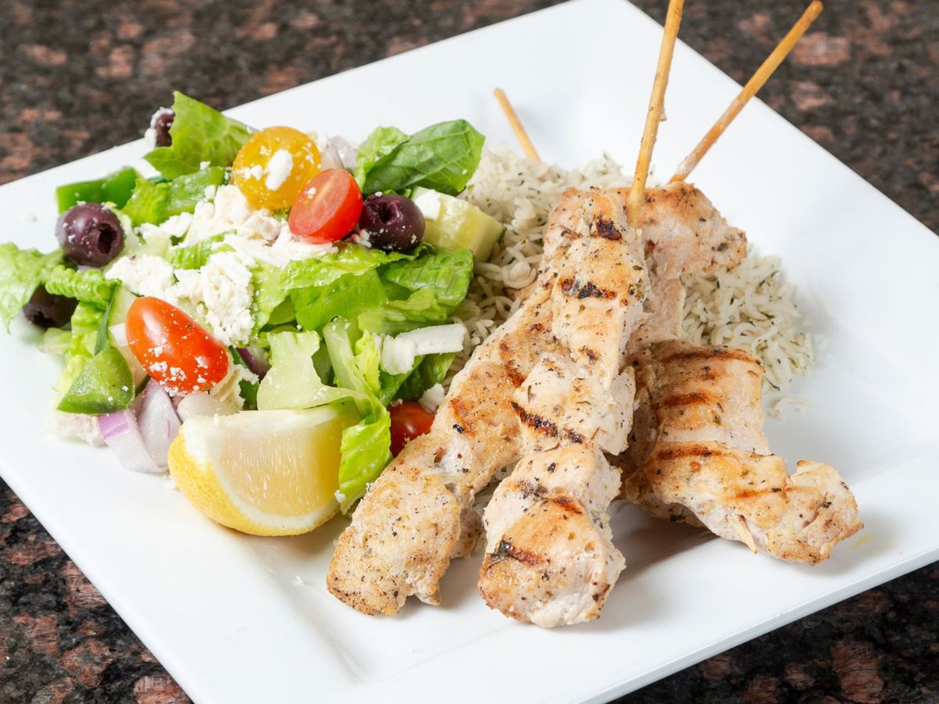 Chicken Souvlaki Dinner