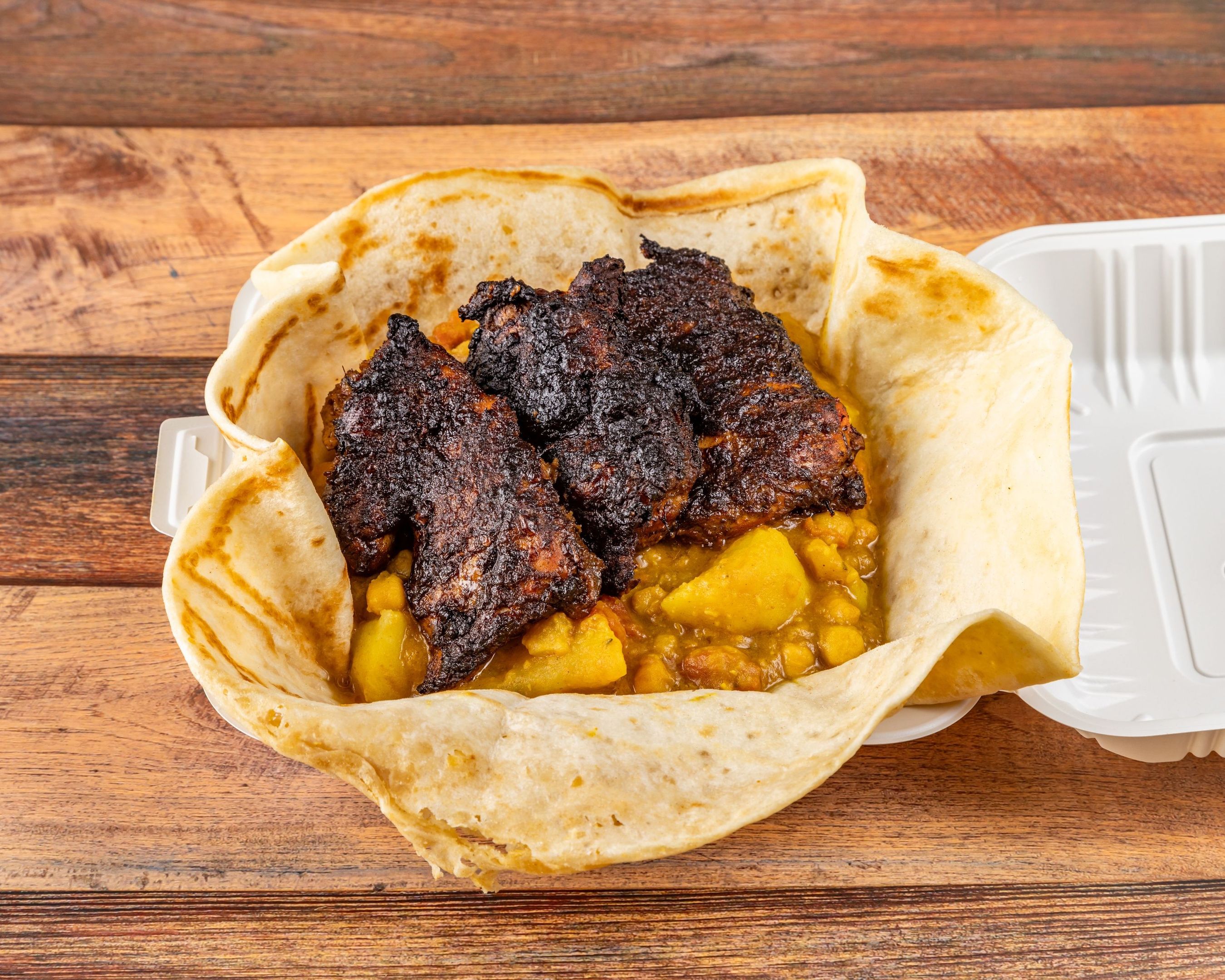 Jerk Chicken Roti